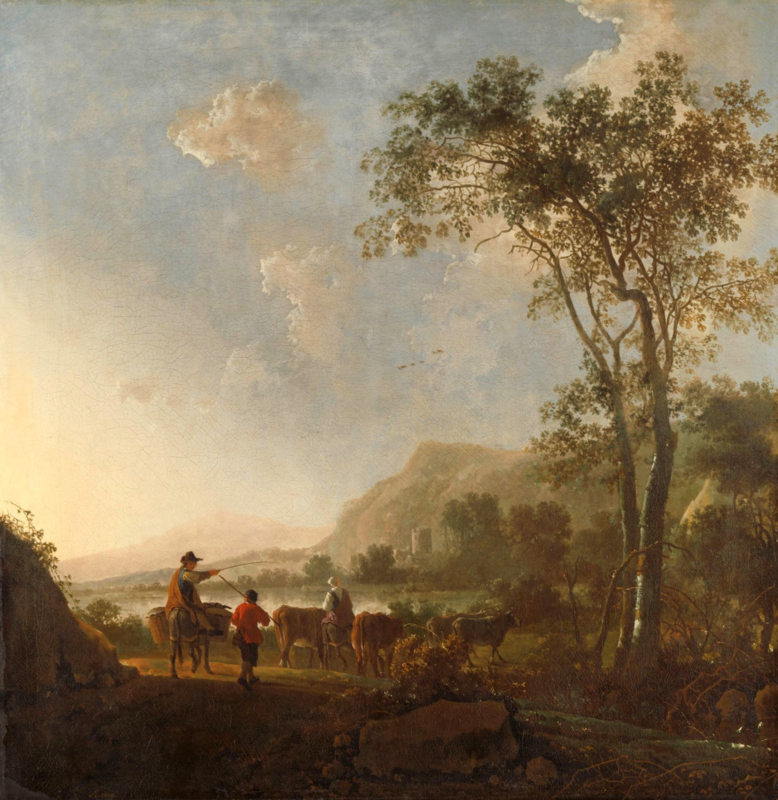 Cuyp Landscape with shepherds and cattle