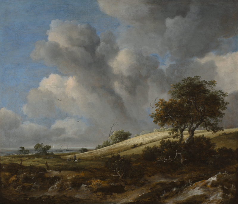 Van Ruisdael Landscape with cornfield near the Zuiderzee
