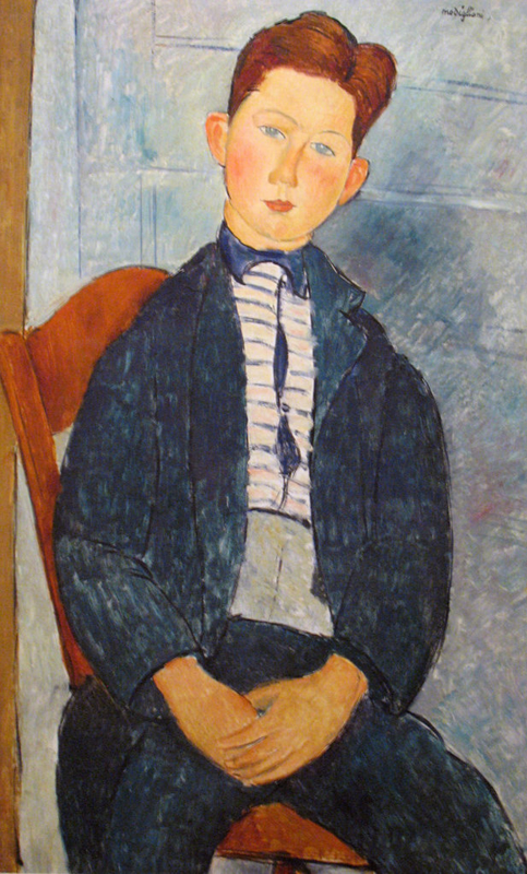 Modigliani Boy in a striped sweater