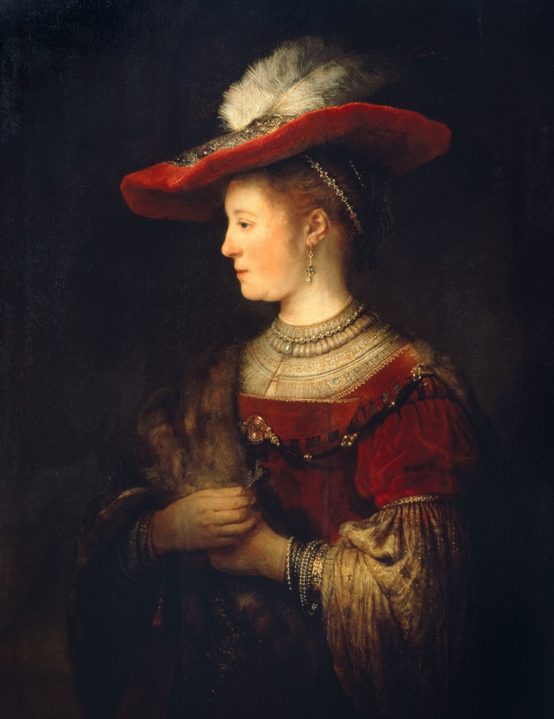 Rembrandt Saskia en profil