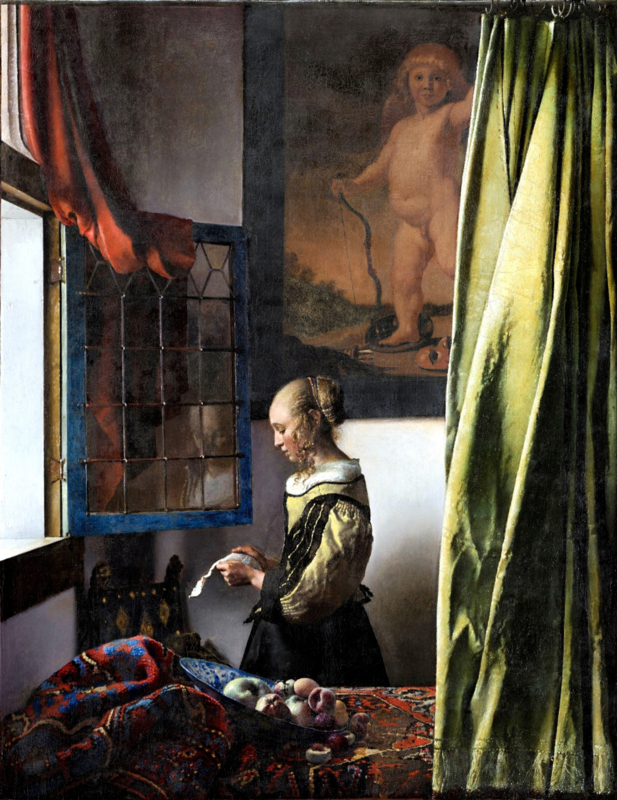 Vermeer Letter-reading girl at the window