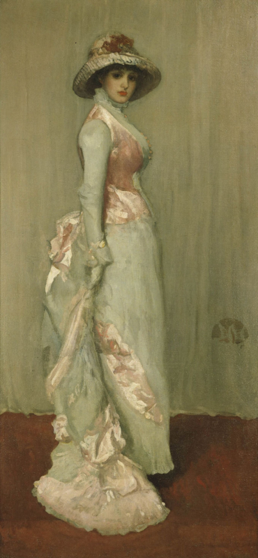 Whistler Harmony in pink and grey: Lady Meux