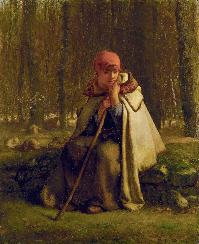 Millet Seated shepherdess