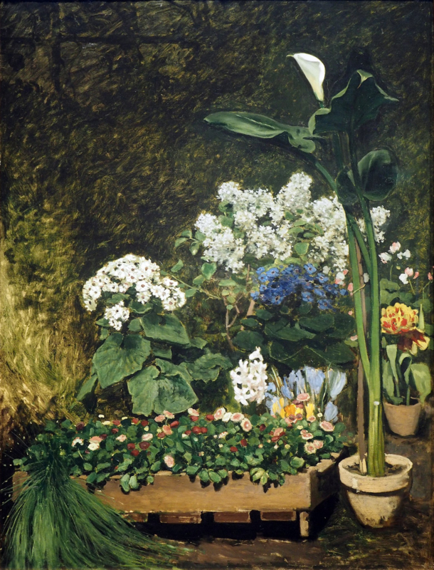 Renoir Flowers in a greenhouse