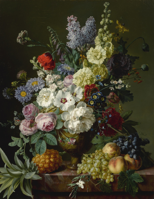 Van Dael Still life of flowers in a vase