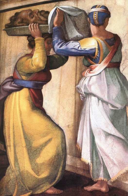 Michelangelo Judith and Holofernes (detail)