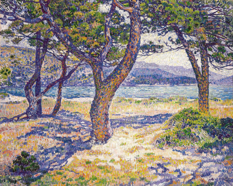Van Rysselberghe The Mediterranean sea at le Lavandou