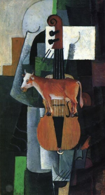 Malevich Cow and violin