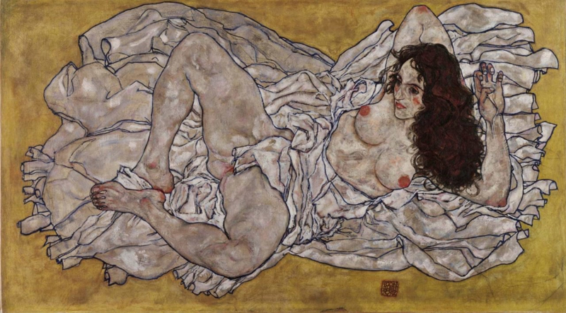 Schiele Reclining woman