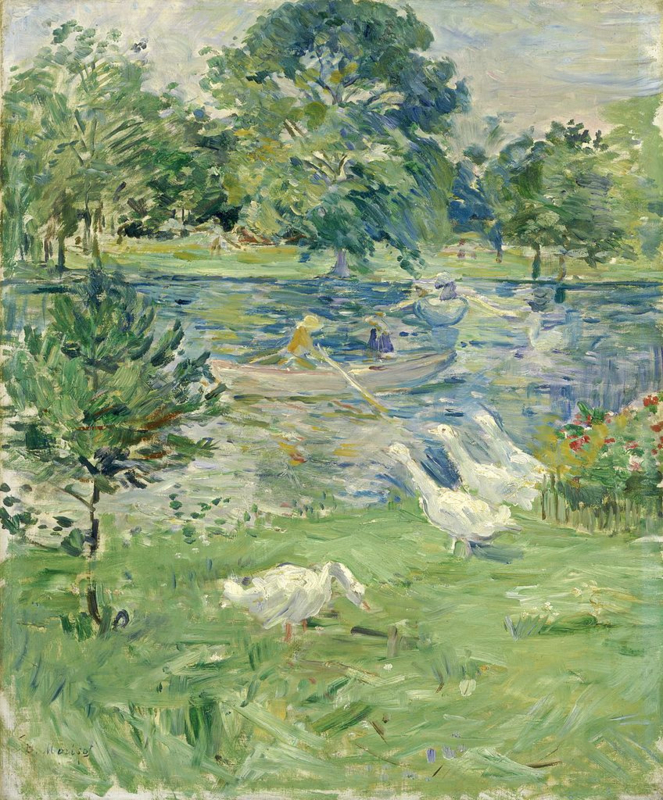 Morisot Girl in a boat with geese