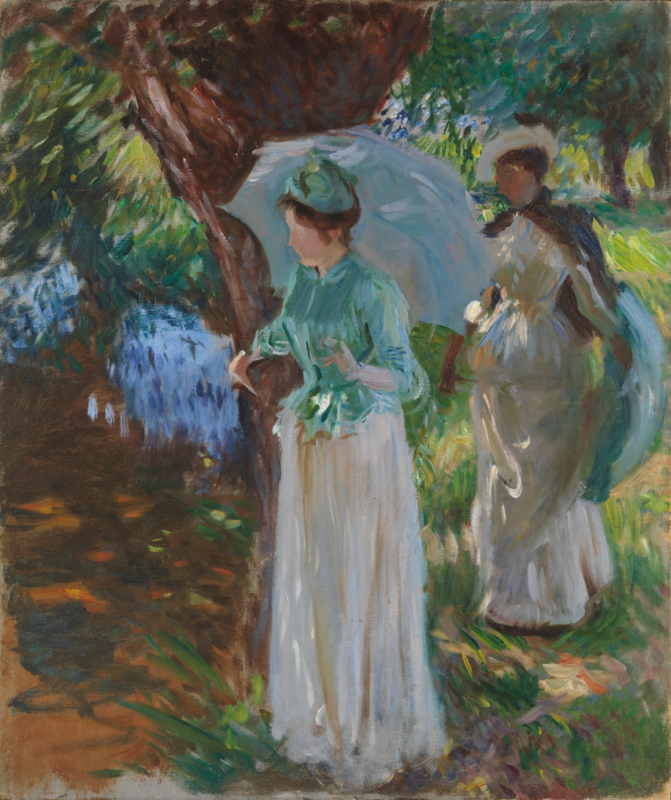 Sargent Two girls with umbrellas