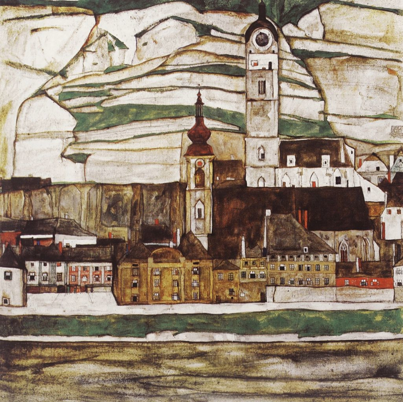 Schiele Stein on the Danube II