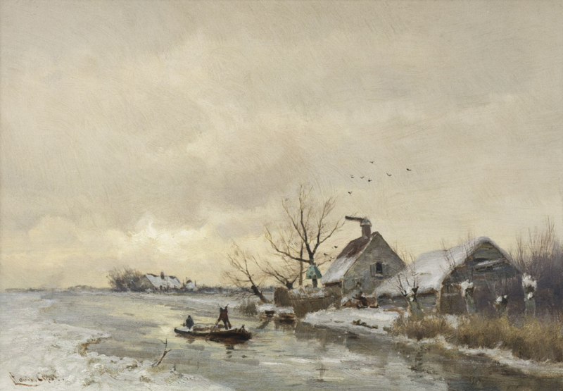 Apol Poldervaart in the snow