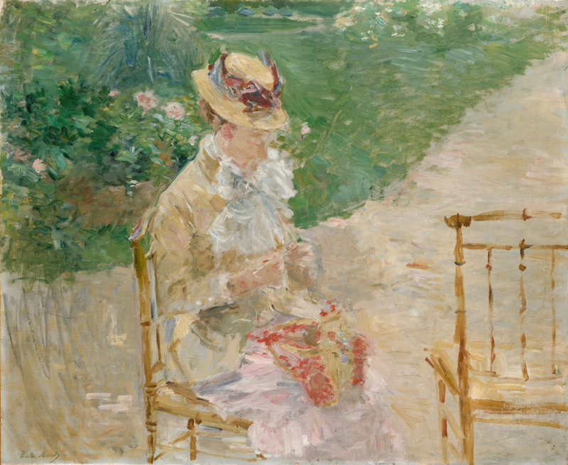 Morisot Knitting young woman