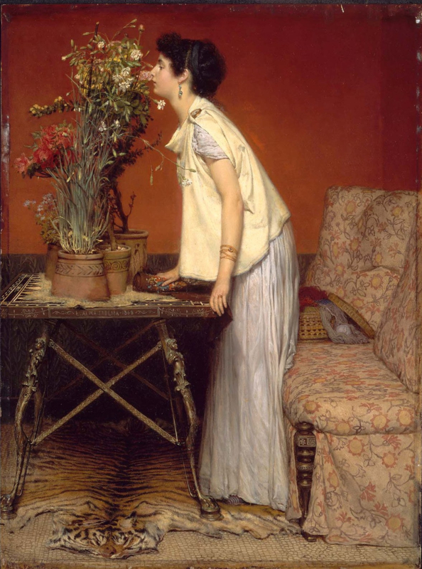 Alma-Tadema Woman with flowers