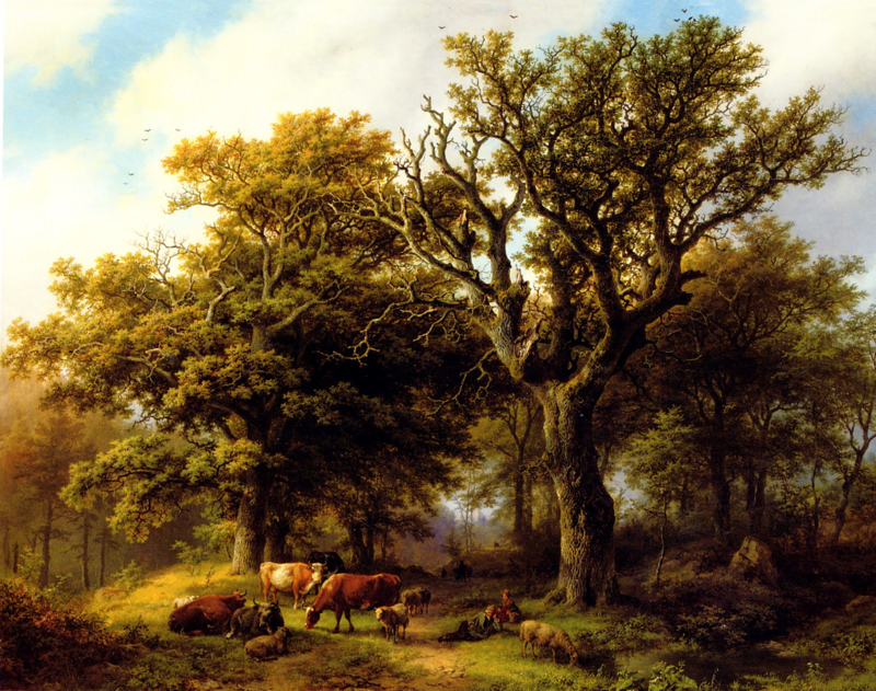 B.C. Koekkoek Shepherd under an oak tree