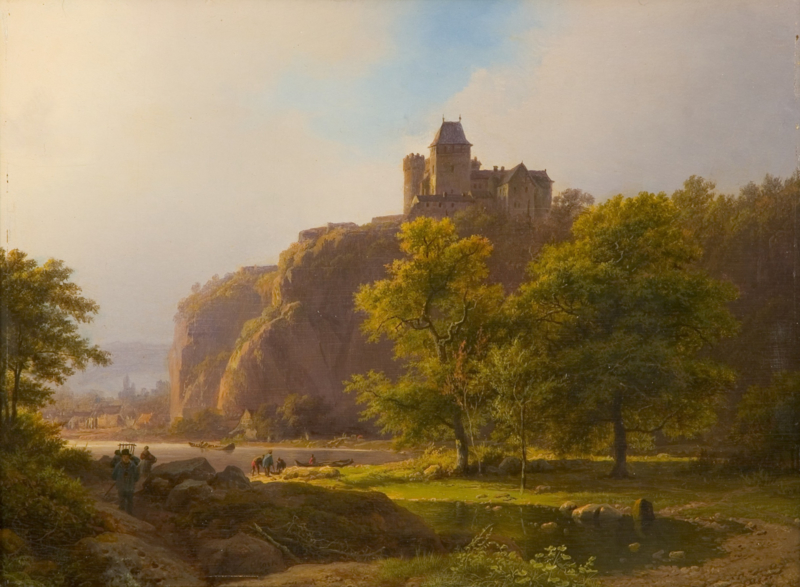 B.C. Koekkoek Summer landscape with a castle