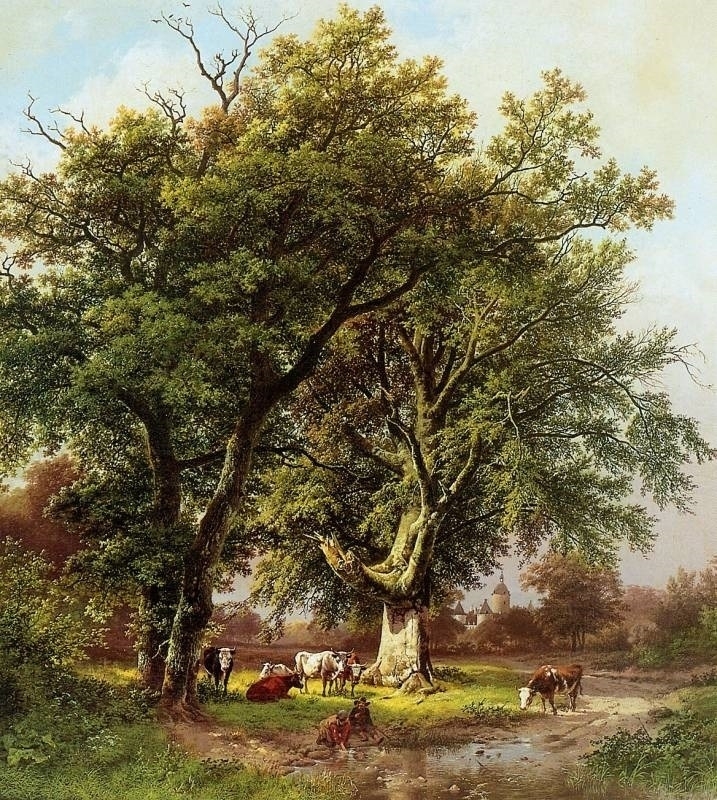 B.C. Koekkoek The great beech tree of Moyland Castle