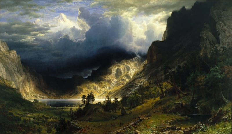 Bierstadt Storm in the Rocky Mountains