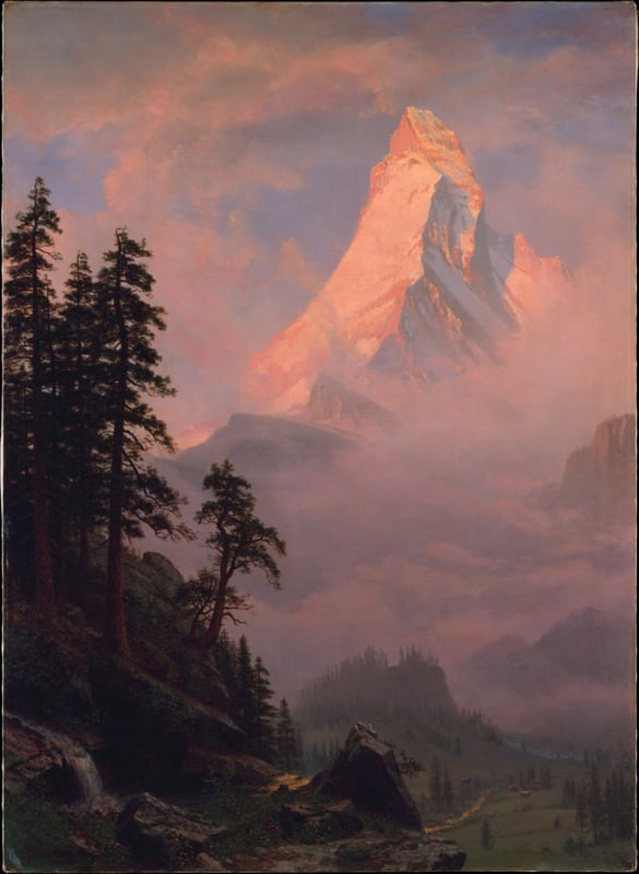 Bierstadt Sunrise on the Matterhorn