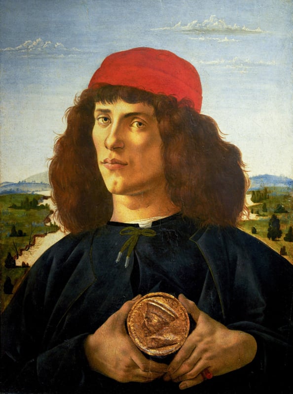 Botticelli Portrait of a man with a medal