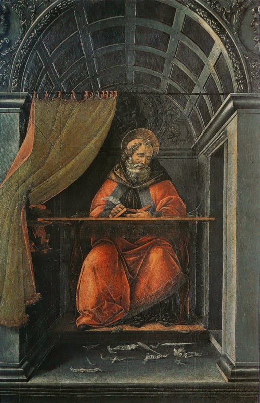 Botticelli Saint Augustine in his study
