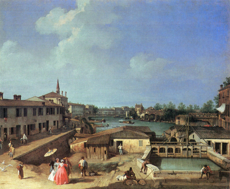 Canaletto View of Dolo on the Brenta