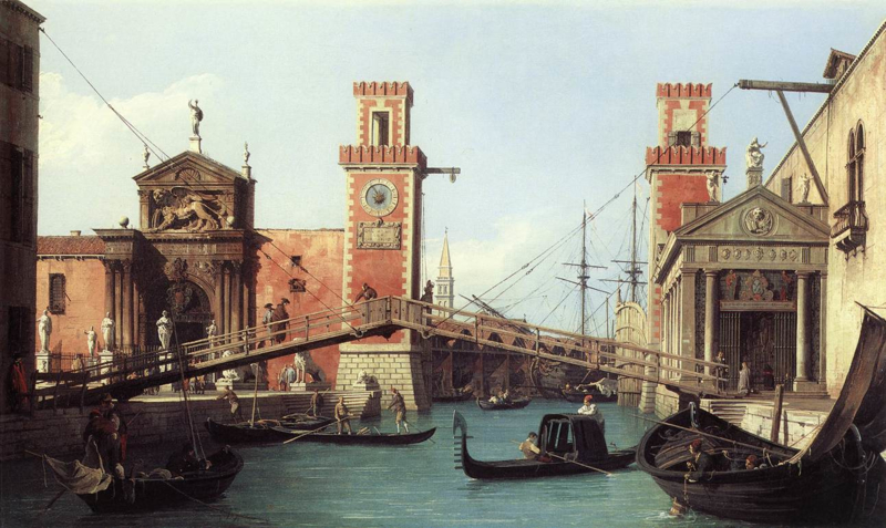 Canaletto View of the entrance to the Arsenal