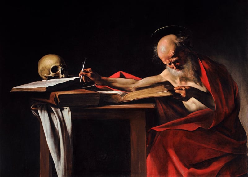 Caravaggio Saint Hieronymus writing