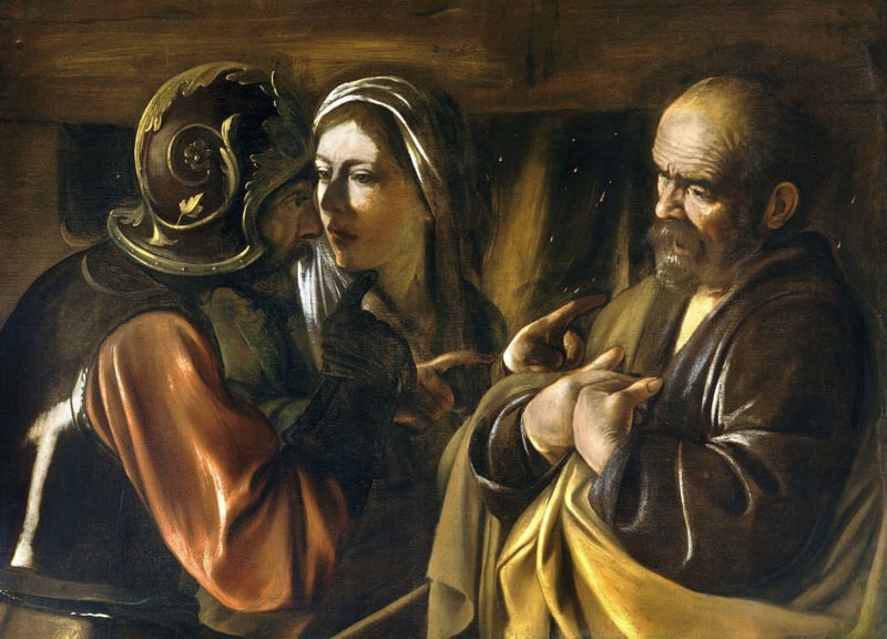 Caravaggio The denial of Peter