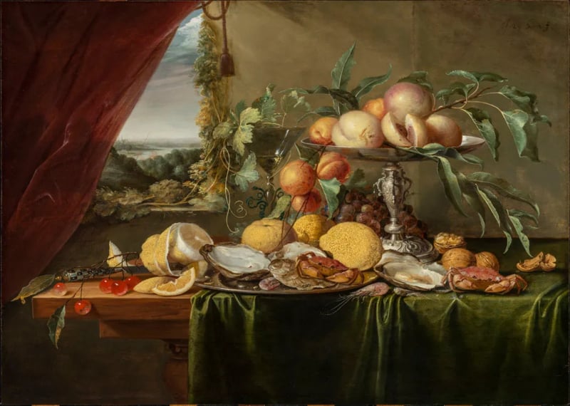De Heem Still life on a wooden table