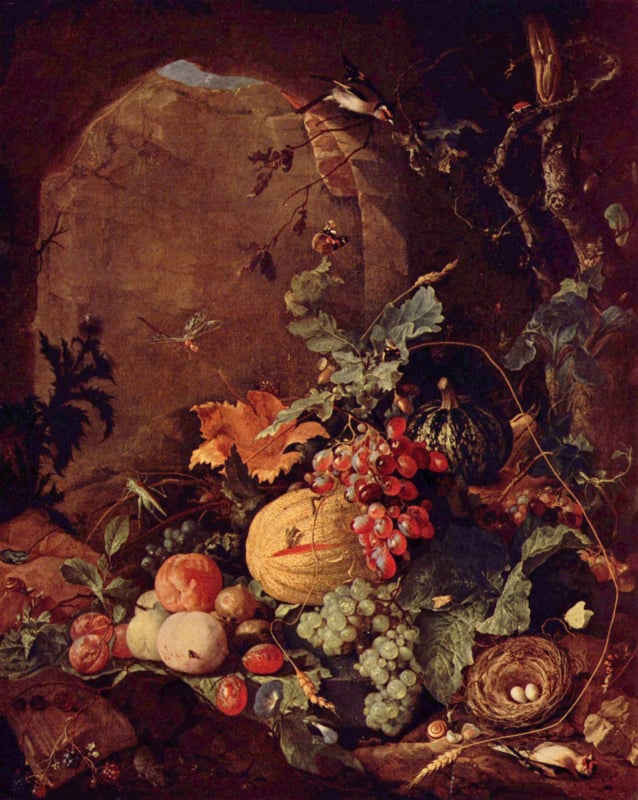 De Heem Still life with a bird's nest