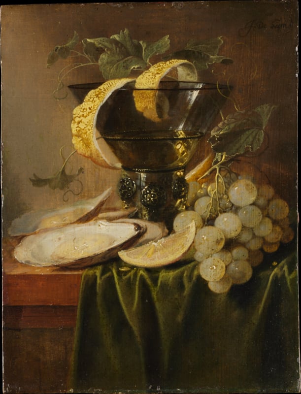 De Heem Still life with a glass and oysters