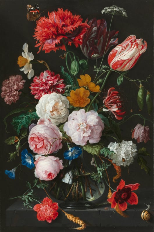De Heem Still life with flowers in a glass vase
