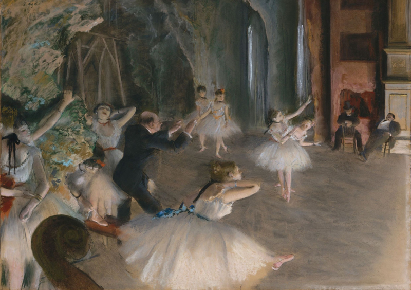 Degas The rehearsal on stage