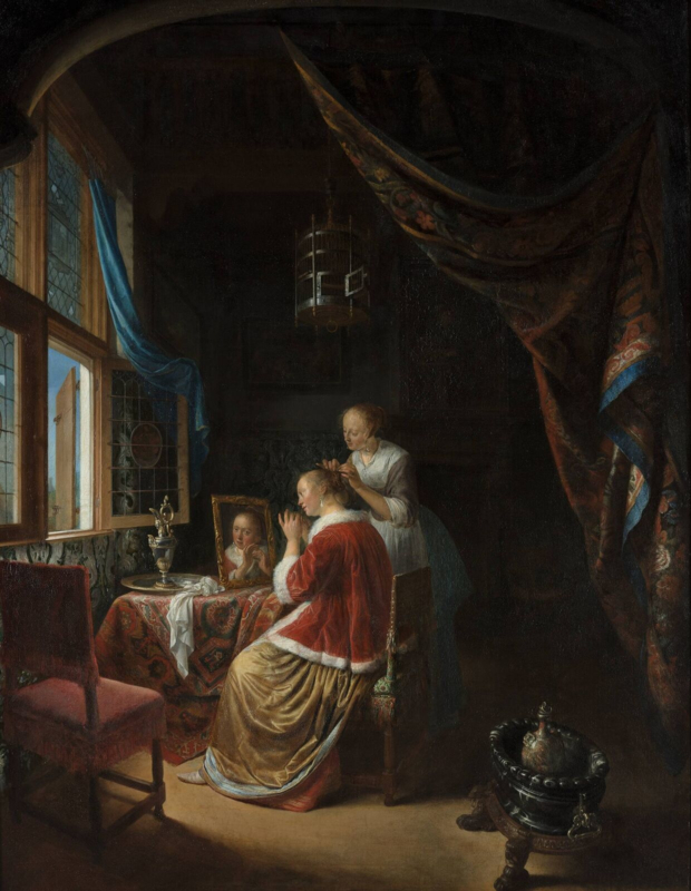 Dou Young woman at the dressing table