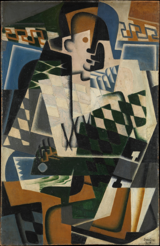 Gris Harlequin with guitar 2