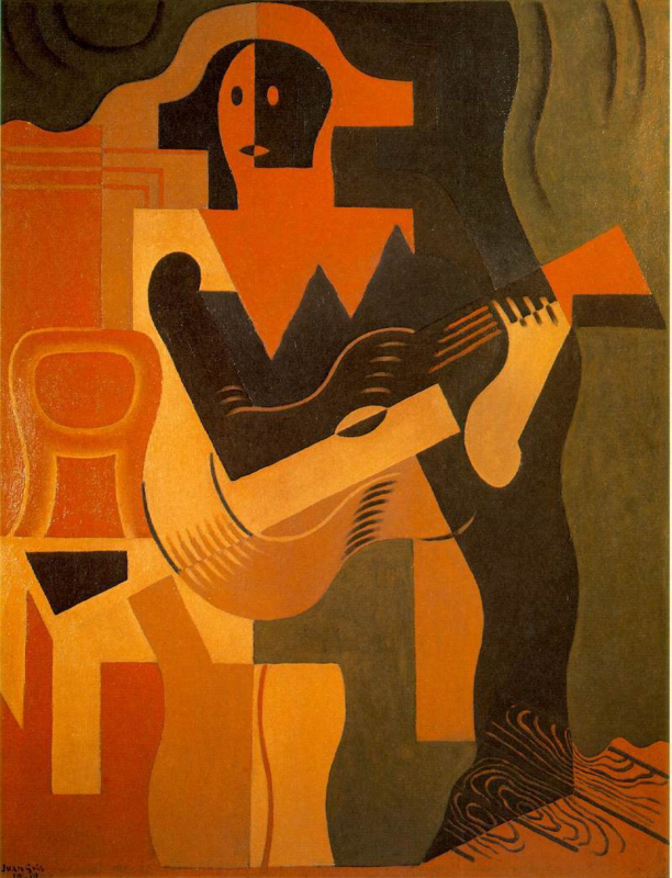 Gris Harlequin with guitar