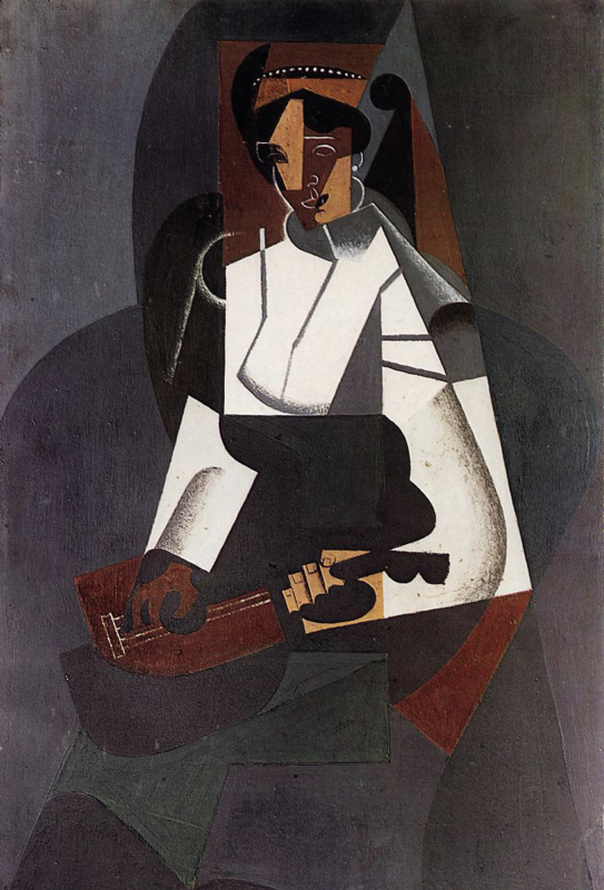 Gris Woman with mandolin