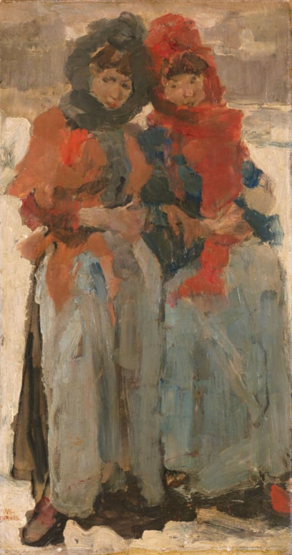 I. Israels Girls in the snow