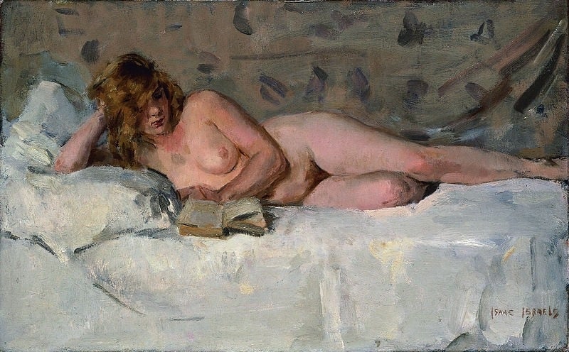 I. Israels Reclining nude (Sjaantje van Ingen)