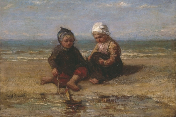 J. Israels Children at the beach