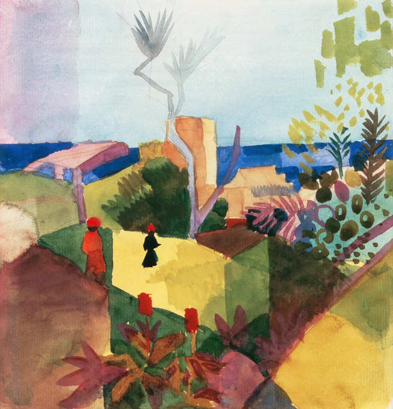 Macke Landscape by the sea