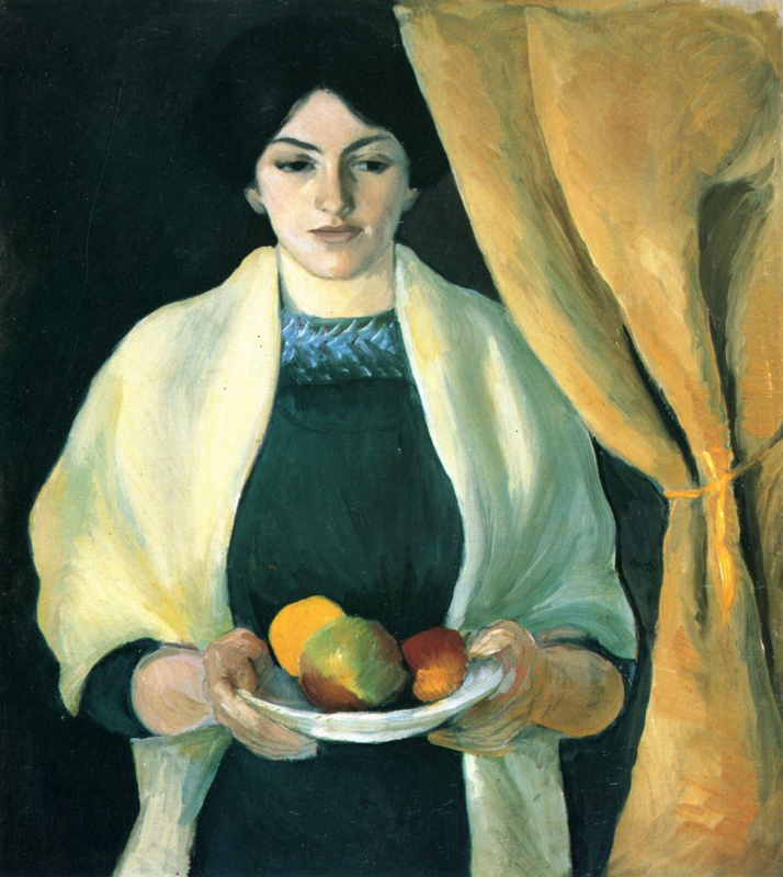 Macke Portrait with apples