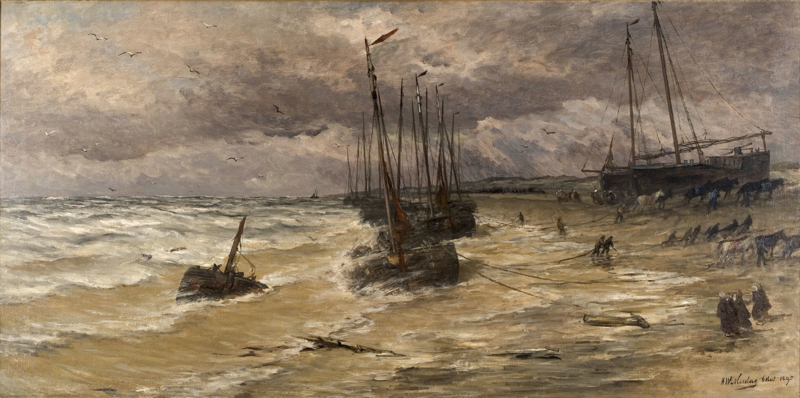 Mesdag Beach with bombs and horses