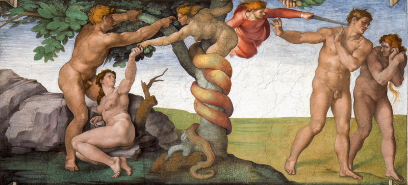 Michelangelo The fall and expulsion from paradise