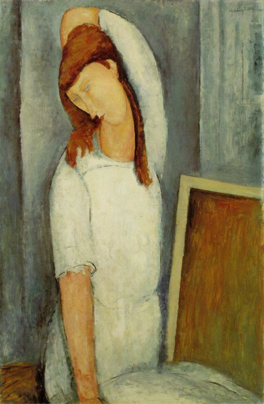 Modigliani Jeanne Hebuterne seated