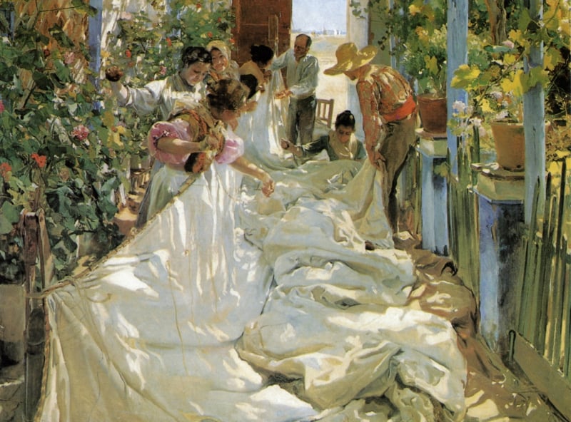 Sorolla Repairing the sail