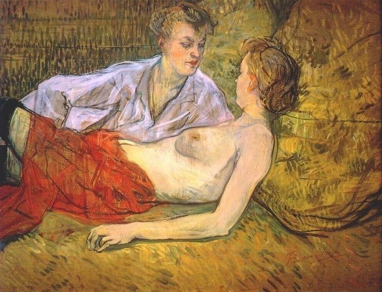 Toulouse-Lautrec The two girlfriends
