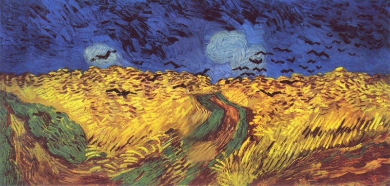 Van Gogh Wheat field with crows